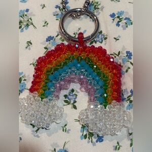 Colorful Beaded Rainbow Bag Charm
